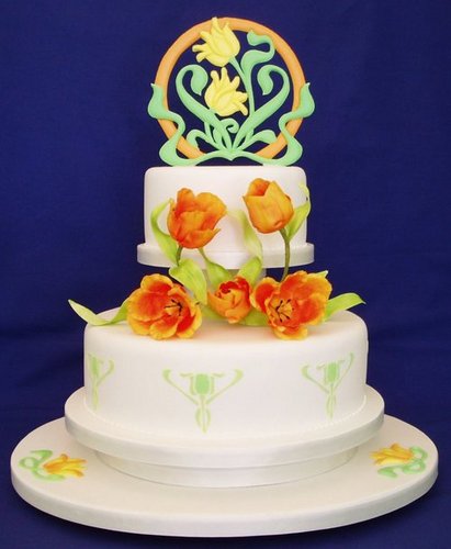 Art Nouveau Wedding Cake