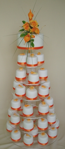 Orange Flowers and Teddies Gift Cakes