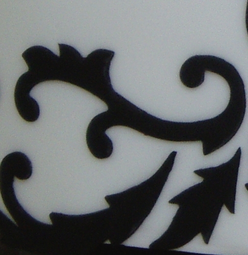 Black and White Damask Wedding Cake