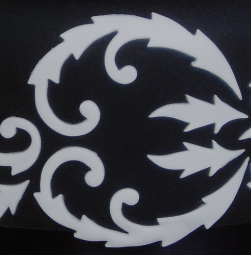 Black and White Damask Wedding Cake