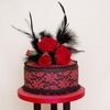 Black Lace Wedding Cake