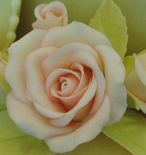 Chocolate Hearts and Roses Wedding Cake