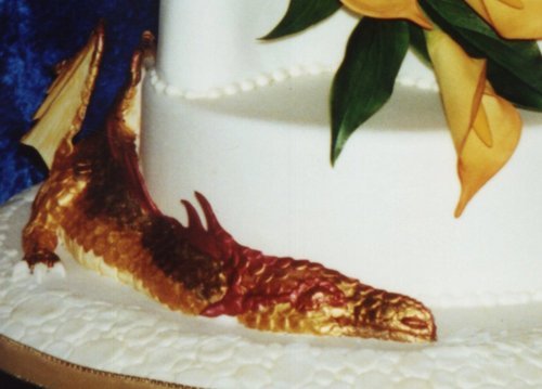 Dragon and Castle Wedding Cake