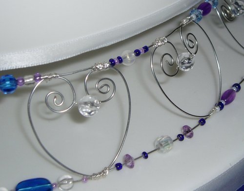 Hearts and Jewels Wedding Cake