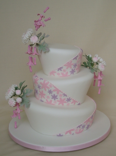 Japanese Style Wonky Wedding Cake