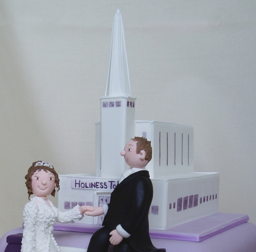 Lilac Church Wedding Cake