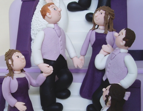 Lilac Church Wedding Cake
