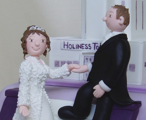 Lilac Church Wedding Cake