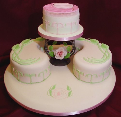 Mackintosh Rose Wedding Cake
