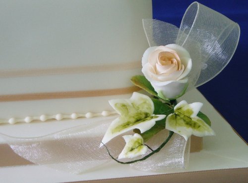 Peaches and Cream Wedding Cake