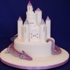 Purple Dragon and Castle Wedding Cake